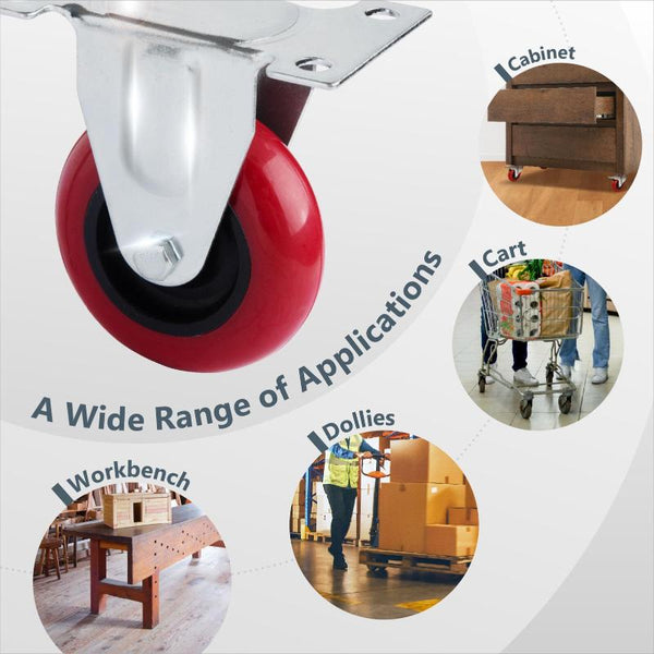 4 Inch Heavy Duty Fixed Caster Casters Wheels Castor For Furniture And Workbench Cart Castor Wheels