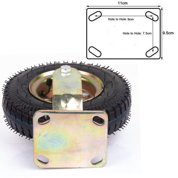 4X 8 Inch Castor Caster 2X Swivel Fixed Pneumatic Tyres Wheels Trolley Cart Wheelbarrow Castor Wheels