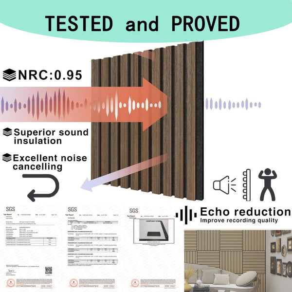 4 Pcs 60Cm X Wall Panel Wood Slat Acoustic Panels Sound Absorbing Proof For Ceiling Decorative Walnut Roof Sheets & Panels