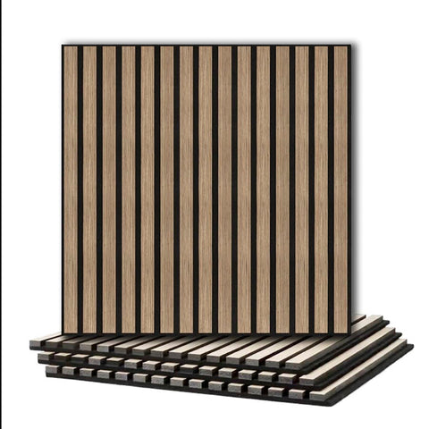 4 Pcs 60Cm X Wall Panel Wood Slat Acoustic Panels Sound Absorbing Proof For Ceiling Decorative Walnut Roof Sheets & Panels
