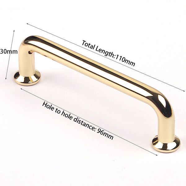 96Mm Polished Gold Furniture Kitchen Bathroom Cabinet Handles Drawer Bar Pull Knob Cabinet Pulls