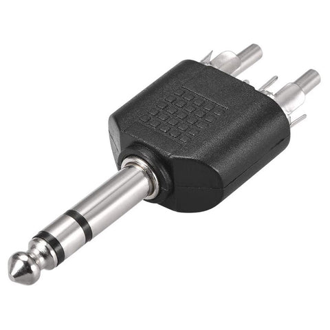 1/4 6.35Mm Mono Male To 2X Rca Audio Connector Adapter Splitter" Audio Cables & Adapters