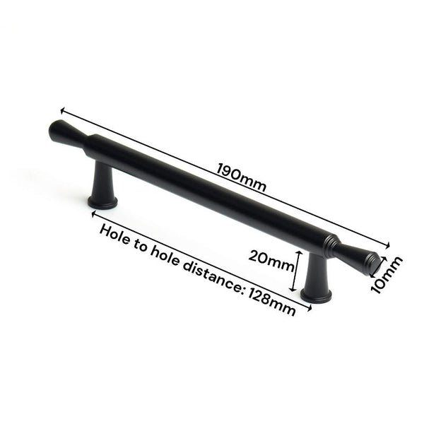 Black Zinc Kitchen Cabinet Handles Drawer Bar Pull 128Mm Cabinet Pulls