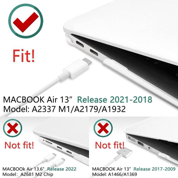 Macbook Air 13 Inch Case 2020 2019 2018 A1932 A2179 A2337 Shell Keyboard Cover Clear Laptop Cases & Bags