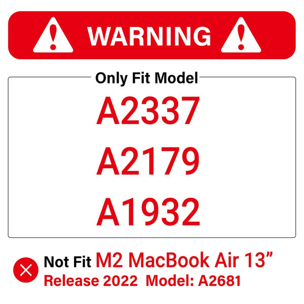 Suitable For Macbook Air 13 Inch Case 2022 2021 2020 2019 2018 A1932 A2179 A2337 Shell Keyboard Cover Grey Laptop Cases & Bags