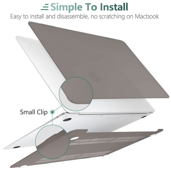 Suitable For Macbook Air 13 Inch Case 2022 2021 2020 2019 2018 A1932 A2179 A2337 Shell Keyboard Cover Grey Laptop Cases & Bags