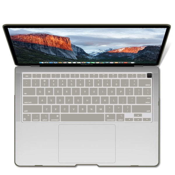 Suitable For Macbook Air 13 Inch Case 2022 2021 2020 2019 2018 A1932 A2179 A2337 Shell Keyboard Cover Grey Laptop Cases & Bags
