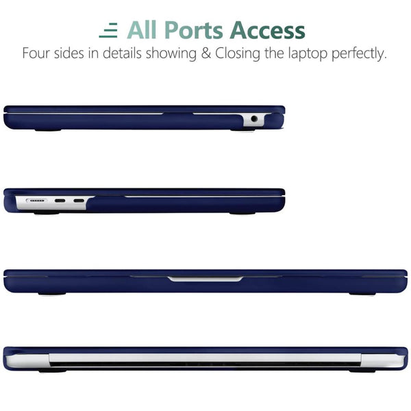 Suitable For 2023 2022 Macbook Air 13 Inch Case M2 Model A2681 Hard Shell Keyboard Cover Blue Laptop Cases & Bags