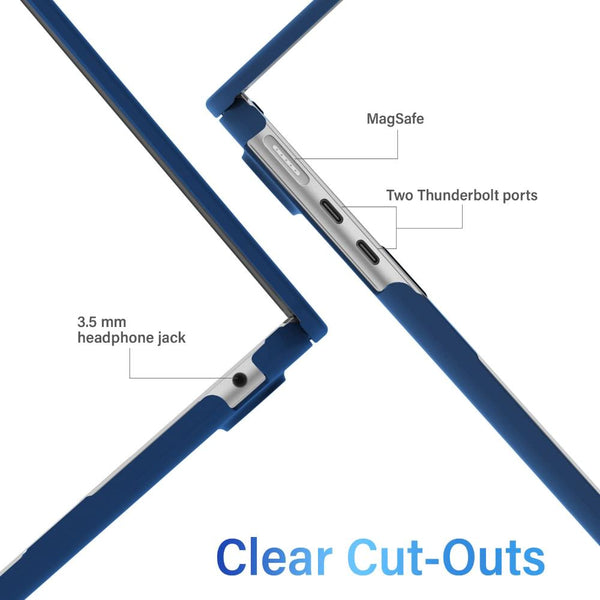 Suitable For 2023 2022 Macbook Air 13 Inch Case M2 Model A2681 Hard Shell Keyboard Cover Blue Laptop Cases & Bags