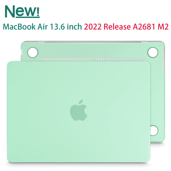 Suitable For 2023 2022 Macbook Air 13 Inch Case M2 Model A2681 Hard Shell Keyboard Cover Green Laptop Cases & Bags