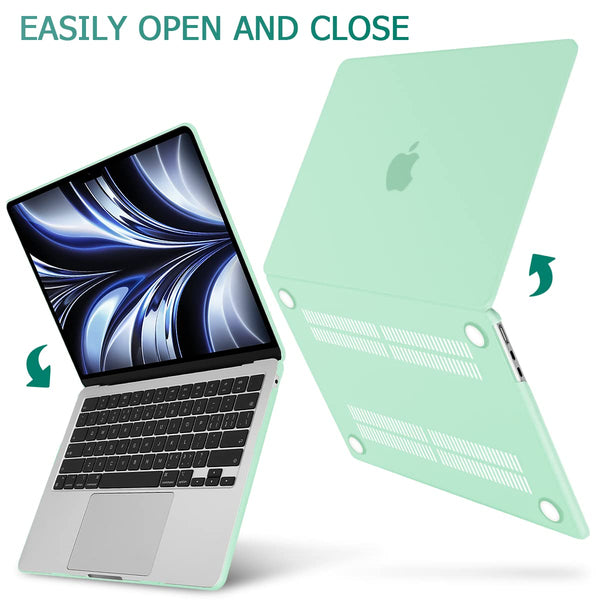 Suitable For 2023 2022 Macbook Air 13 Inch Case M2 Model A2681 Hard Shell Keyboard Cover Green Laptop Cases & Bags