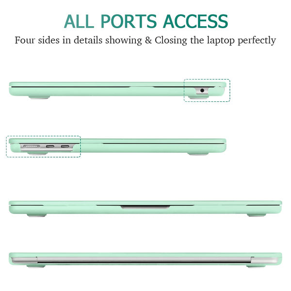 Suitable For 2023 2022 Macbook Air 13 Inch Case M2 Model A2681 Hard Shell Keyboard Cover Green Laptop Cases & Bags