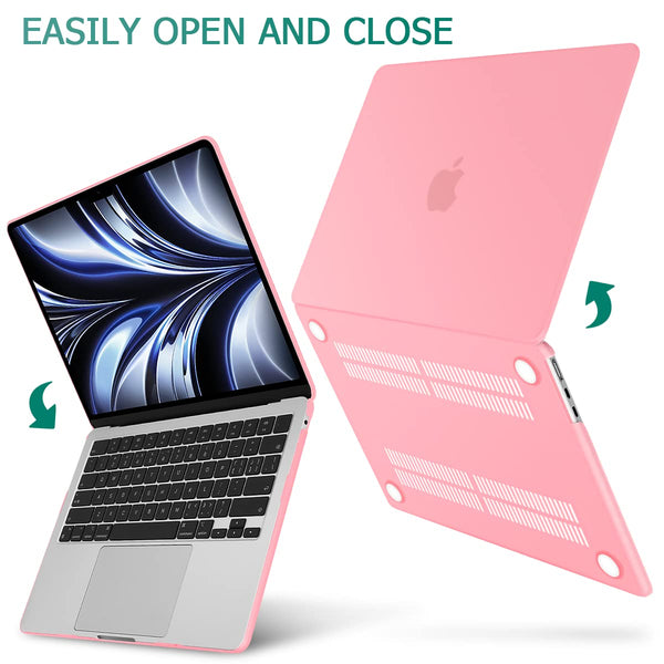 Suitable For 2023 2022 Macbook Air 13 Inch Case M2 Model A2681 Hard Shell Keyboard Cover Pink Laptop Cases & Bags