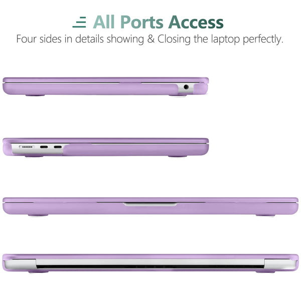 Suitable For 2023 2022 Macbook Air 13 Inch Case M2 Model A2681 Hard Shell Keyboard Cover Purple Laptop Cases & Bags