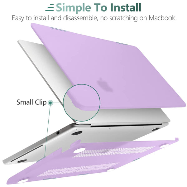 Suitable For 2023 2022 Macbook Air 13 Inch Case M2 Model A2681 Hard Shell Keyboard Cover Purple Laptop Cases & Bags