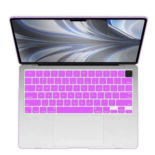 Suitable For 2023 2022 Macbook Air 13 Inch Case M2 Model A2681 Hard Shell Keyboard Cover Purple Laptop Cases & Bags