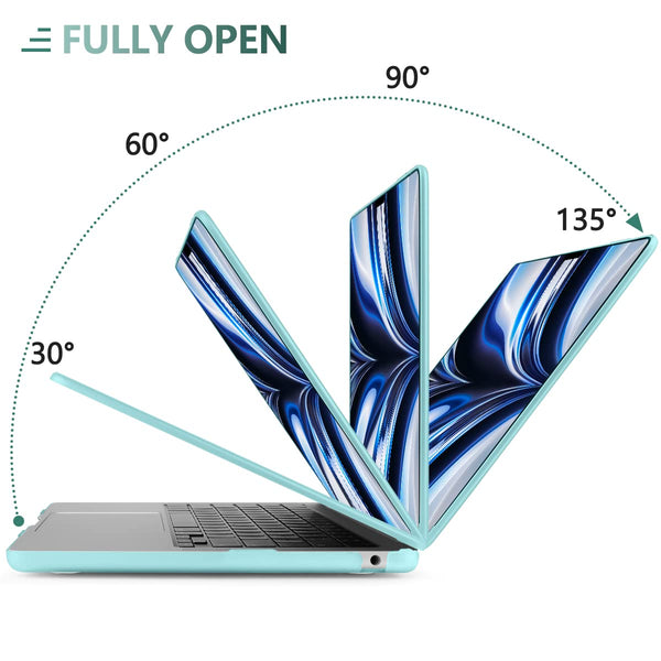 Suitable For 2023 2022 Macbook Air 13 Inch Case M2 Model A2681 Hard Shell Keyboard Cover Turquoise Laptop Cases & Bags