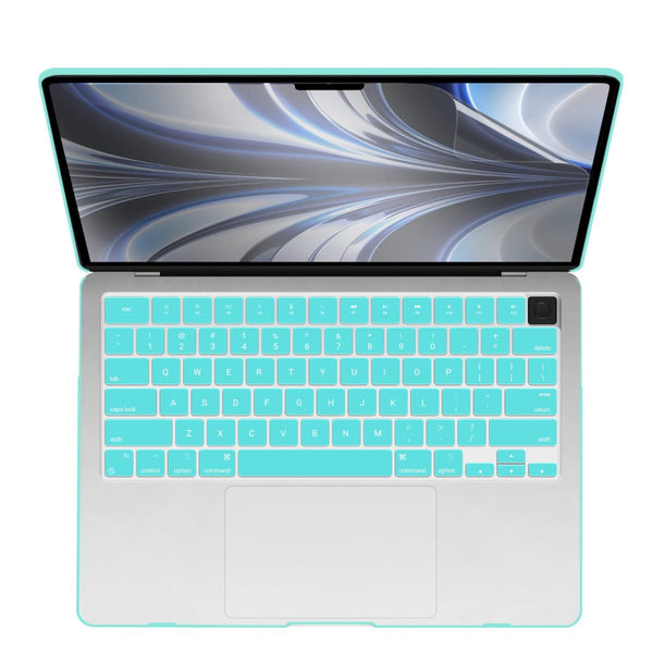 Suitable For 2023 2022 Macbook Air 13 Inch Case M2 Model A2681 Hard Shell Keyboard Cover Turquoise Laptop Cases & Bags