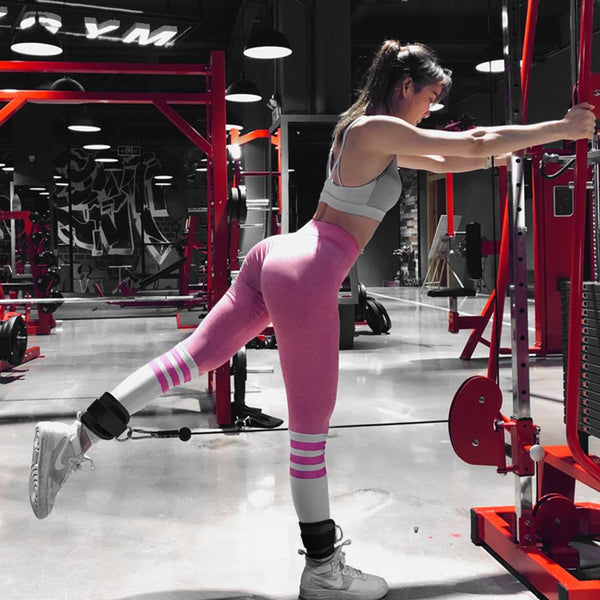 2X Ankle Straps For Cable Machines D Rings Gym Cuff Kickbacks Glute Workouts Leg Hip Extensions Black Wrist & Ankle Weights