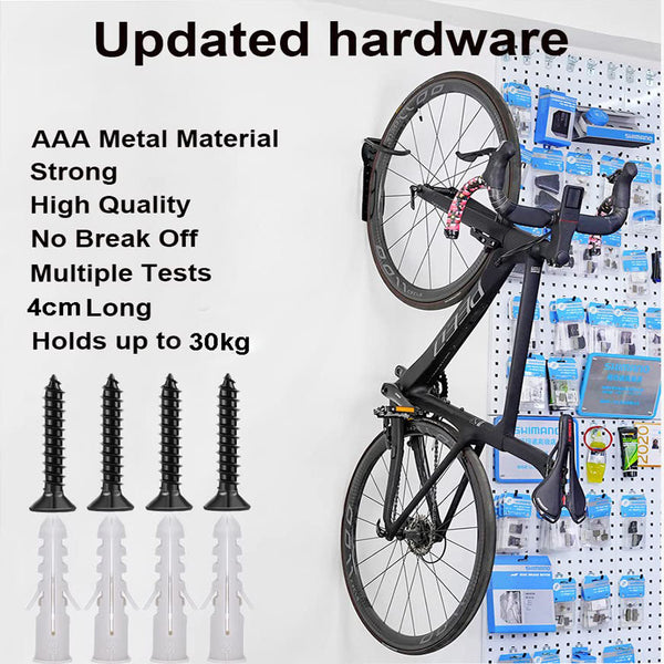 1X Bike Rack Garage Wall Mount Hanger Hooks Storage Bicycle Vertical For Indoor Shed With Screws Bicycle Stands & Storage