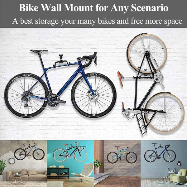 Black Storage Bicycle Wall Mount Hook Bike Rack Space Saving Bracket Bicycle Stands & Storage