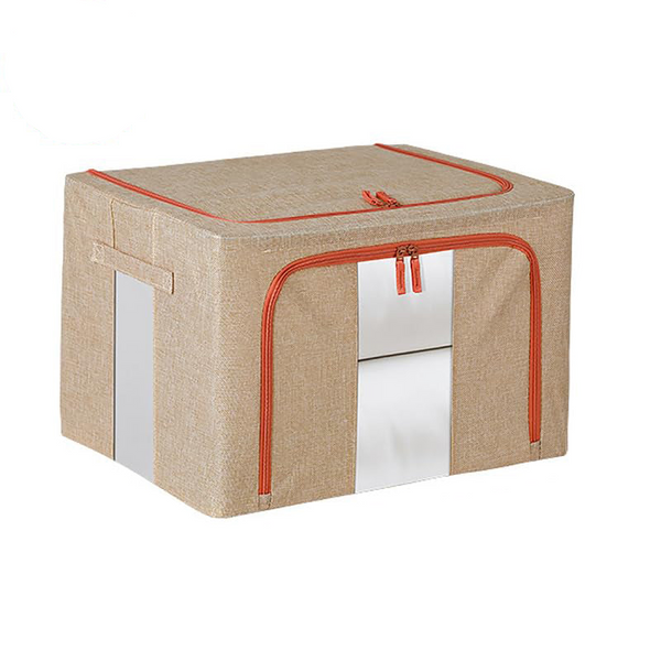 100L Cloth Storage Box Closet Organizer Bags Clothes Wardrobe Idea Cream Storage Boxes