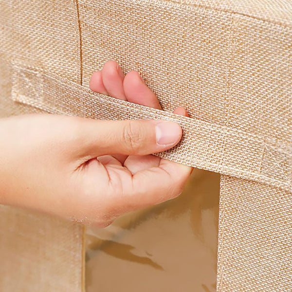 66L Cloth Storage Box Closet Organizer Bags Clothes Wardrobe Idea Cream Closet Organisers