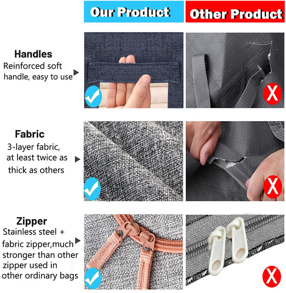 24L Foldable Fabric Storage Bin Closet Organizer Box For Wardrobe Clothes And Home Use Grey Closet Organisers