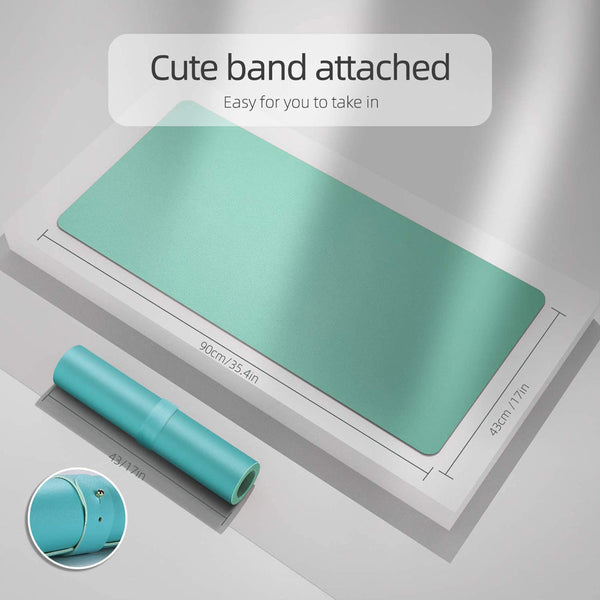 Green 90Cm*45Cm Dual Useoffice Desk Pad Waterproof Pu Leather Computer Mouse Desk Mats