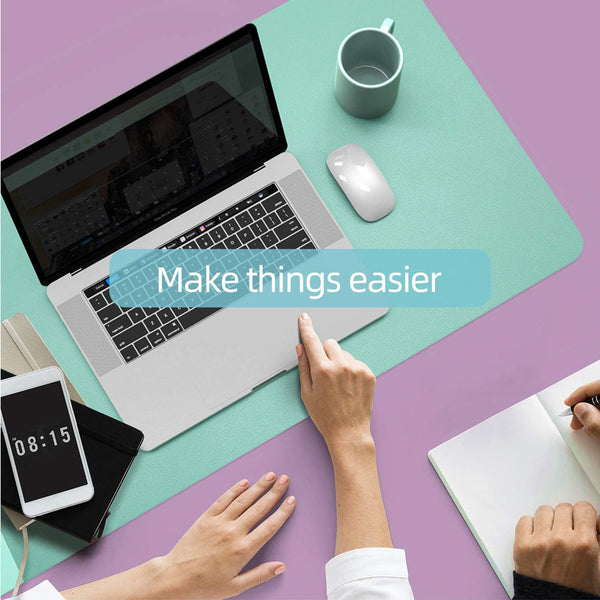 Green 90Cm*45Cm Dual Useoffice Desk Pad Waterproof Pu Leather Computer Mouse Desk Mats