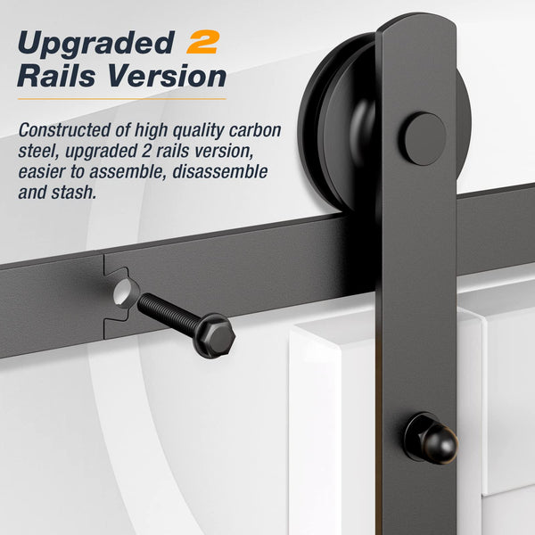 1.5M Heavy Duty Sliding Barn Single Door Hardware Kit Damper Track Rail Roller System Sliding Door Hardware