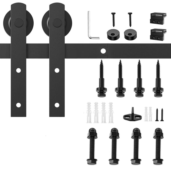 1.5M Heavy Duty Sliding Barn Single Door Hardware Kit Damper Track Rail Roller System Sliding Door Hardware