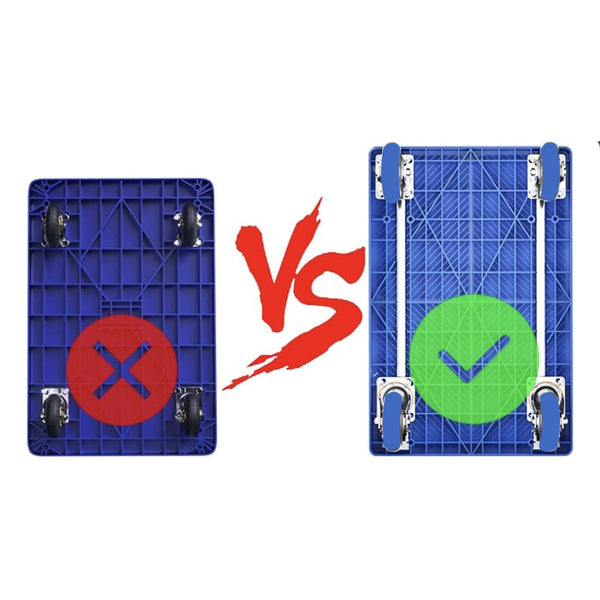 300Kg Foldable Warehouse Platform Trolley Truck Dolly Cart Swivel Wheels Moving Flatbed Wheelbarrows Carts Wagons