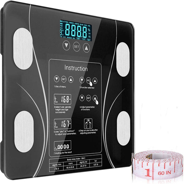 Lcd Scales Body Weight Bathroom Room Fat Gym Fitness Bmi Bmr Bathroom Scales