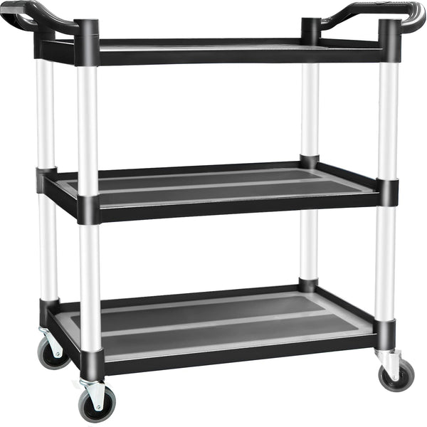 3 Tier Large Service Food Cart Restaurant Trolley Utility Kitchen Catering Shelf Storage Kitchen Carts