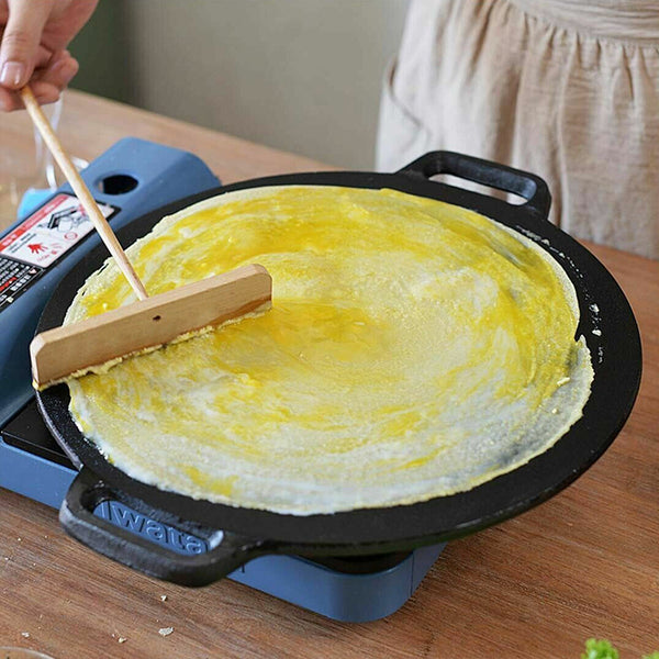 34Cm Seasoned Cast Iron Induction Crepes Pan Baking Pancake Tool Pizza Bakeware Other Cookware