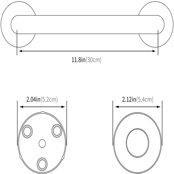 30Cm Stainless Steel Handle For Shower Toilet Grab Bar Bathroom Stairway Handrail Elderly Senior Assist Handles & Rails