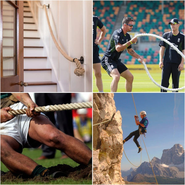 10M Sisal 40Mm Rope Natural Twine Cord Thick Jute Hemp Manila Crafting Home Decor Ribbons & Bows