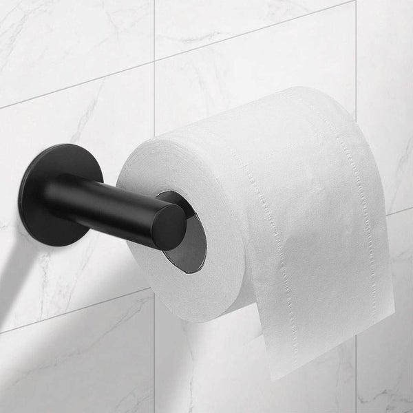 Toilet Paper Holder Self Adhesive Black Bathroom Roll 304 Toilet Paper Holders & Storage
