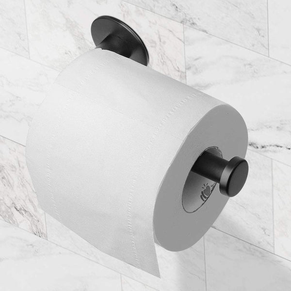 Toilet Paper Holder Self Adhesive Black Bathroom Roll 304 Toilet Paper Holders & Storage