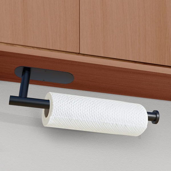 Kitchen Paper Holder Under Cabinet Wall Mount Adhesive Towel Black Paper Towel Holders