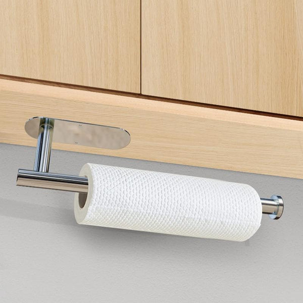 Kitchen Paper Holder Under Cabinet Wall Mount Adhesive Towel Silver Paper Towel Holders