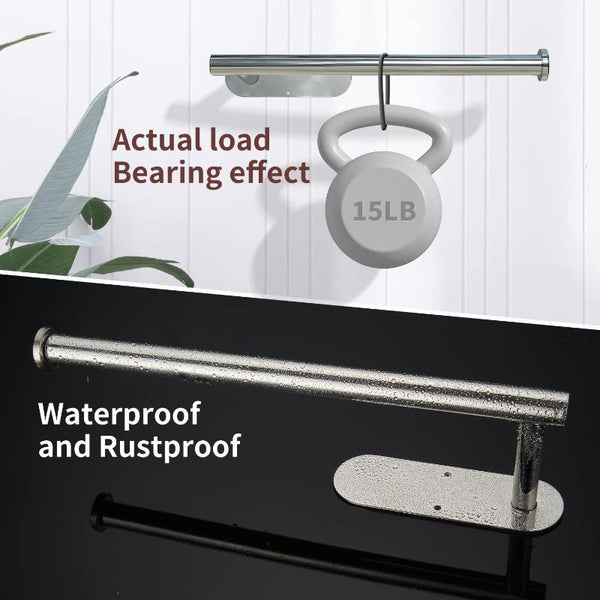 Kitchen Paper Holder Under Cabinet Wall Mount Adhesive Towel Silver Paper Towel Holders