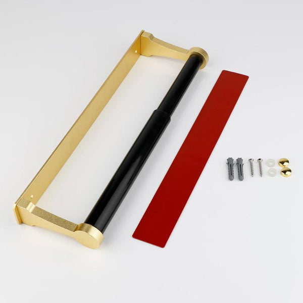 Kitchen Paper Holder Under Cabinet Screw Wall Mount Adhesive Towel Rectangle Gold Paper Towel Holders