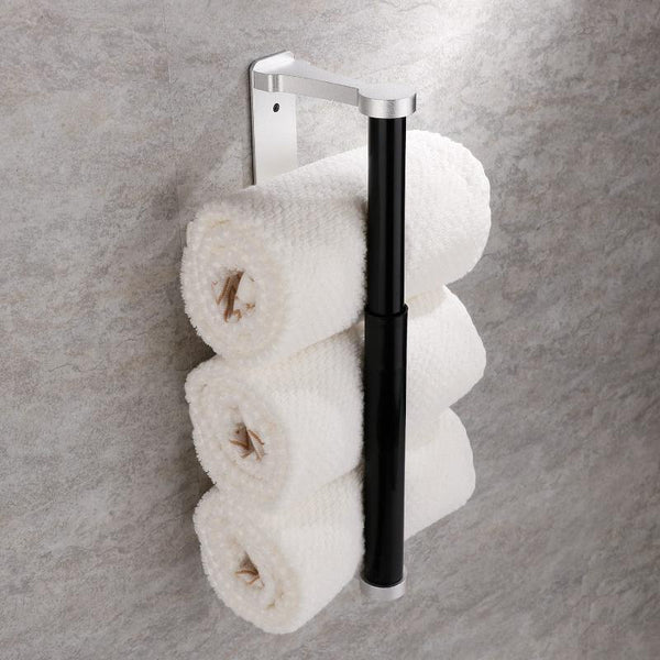 Kitchen Paper Holder Under Cabinet Screw Wall Mount Adhesive Towel Rectangle Silver Paper Towel Holders