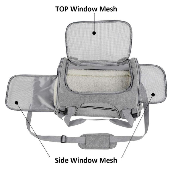 Pet Carrier Bag Travel For Cats And Small Dogs Cozy Bed Shoulder Strap Pet Transport