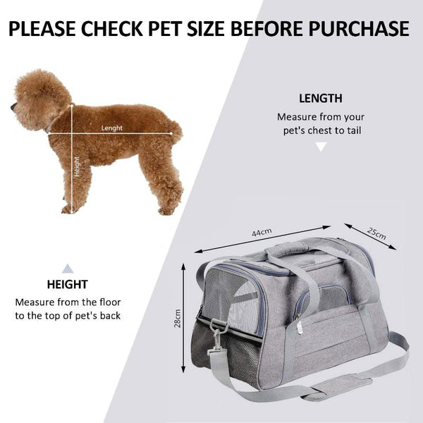 Pet Carrier Bag Travel For Cats And Small Dogs Cozy Bed Shoulder Strap Pet Transport