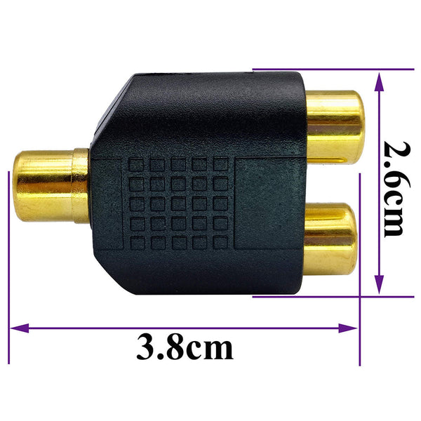 Rca Female To Audio Splitter Adapter Connector Coupler Audio Cables & Adapters