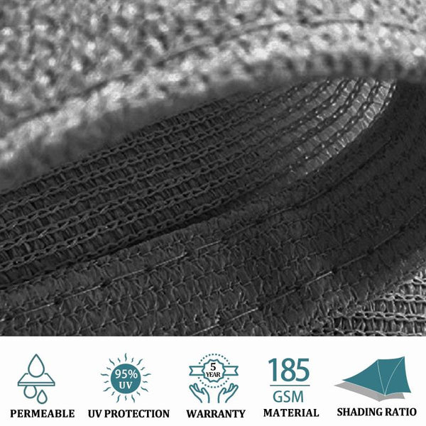3M X 5M Grey Rectangle Sun For Patios Uv Outdoor Canopy Backyard Sunshades Shade Sails