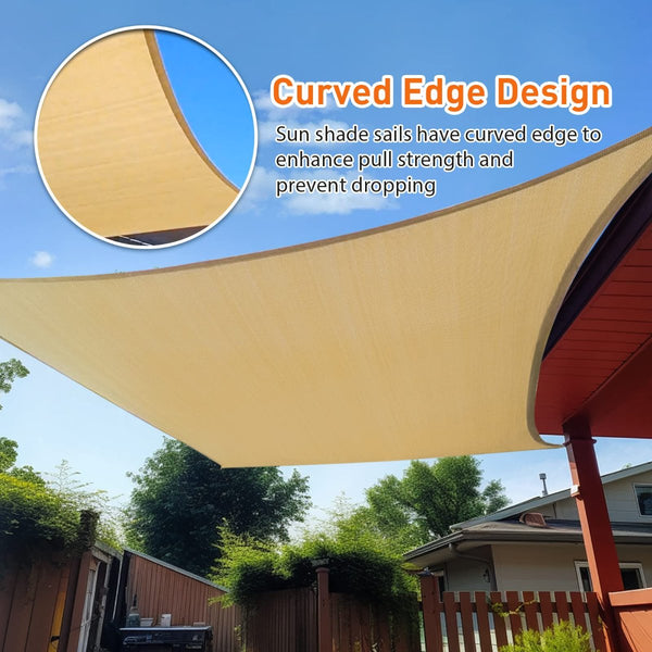 2M X 3M Rectangle Sun For Patios Uv Outdoor Canopy Backyard Sunshades Shade Sails